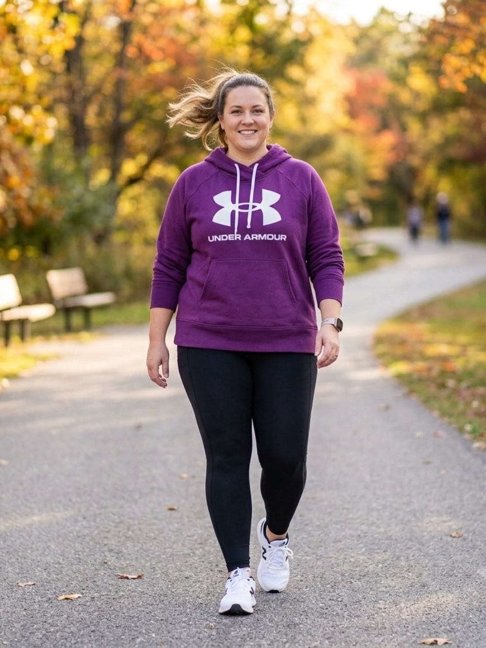 Under Armour Purple Fleece Logo Pullover Hoodie Size 2X